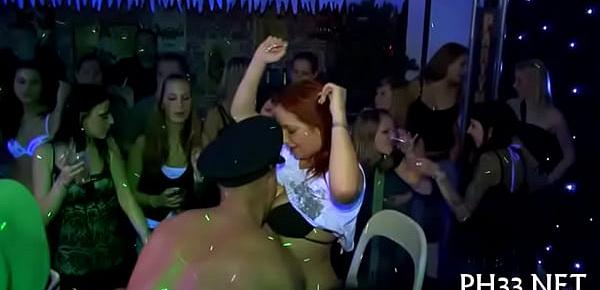  Yong girls in club are cheerful to fuck